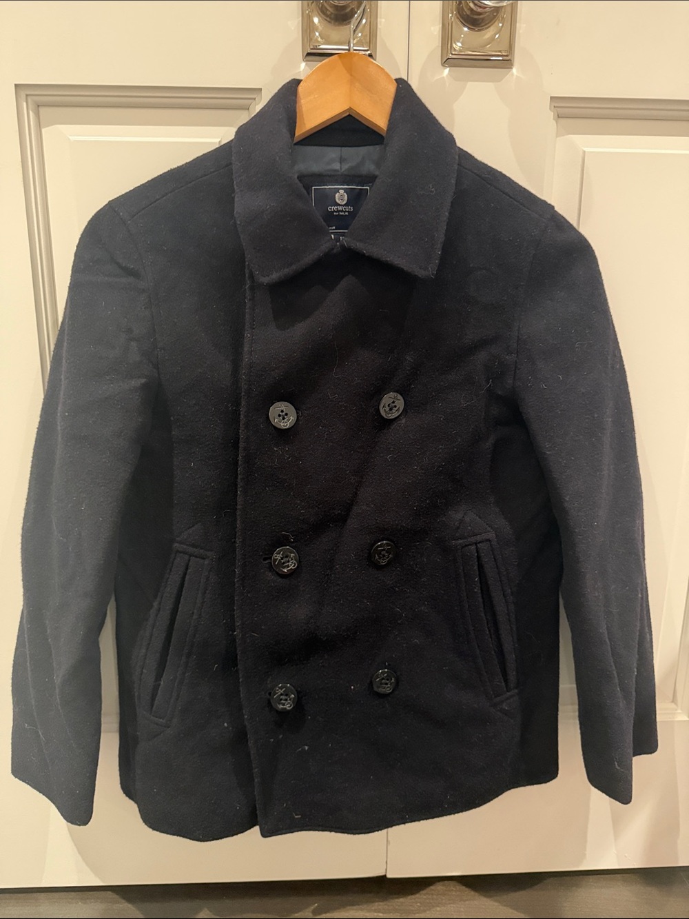 Crewcuts J.Crew Boys Navy Wool Peacoat – Size 12